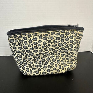 Vintage Lancome Leopard Print Makeup Cosmetic Bag